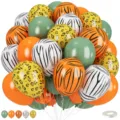 Tierprint Latex Ballon Bogen Set mit Leo Tiger Zebra Muster fuer Dschungel Safari Party. - Leopardenmuster Ballonstrauß