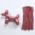 260 longs ballons magiques rose métallisé, décoration de fête d'anniversaire DIY. - Métallique Rose Sarcelle 1 Pcs