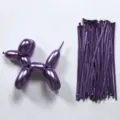 Ballons magiques 260 violet metallique pour decoration de fete d'anniversaire DIY bouquet. - Métallique Violet 1 Pcs