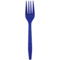 Blue plastic fork disposable tableware for party wedding birthday cake cutting tools 100pcs - Fork / Dark Blue
