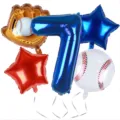 18 Inch Baseball Glove Foil Balloon Sports Birthday Party Celebration Decoration Set - Sports Balloon 5-Piece Set 7