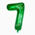 32 Inch Green Number 7 Foil Balloon With Cheers Print For Birthday Party Decoration - 32 Inch Number 7
