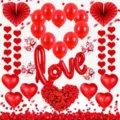 Saint Valentin mariage decoration ballon ensemble amour aluminium latex fete fournitures - Ensemble Ballon Latex Cœur Saint-Valentin