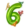 40 inch green number 6 dinosaur foil balloon set birthday party decoration supplies - Dinosaur Green Number 6 Set