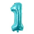 Palloncino in alluminio blu numero 1 da 32 pollici per feste di compleanno e nozze. - Number 1