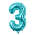 Palloncino foil numero 3 verde teal, palloncino decorativo per feste compleanno 32 pollici - Number 3