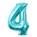 Blue number 4 foil balloon variant for birthday party and celebration decorations - Number 4
