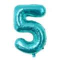 32 inch turquoise number 5 foil balloon for birthday party wedding celebration decorations. - Number 5
