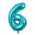 Blue Number 6 Foil Balloon 32 Inch Birthday Party Decoration Mylar Balloon Metallic - Number 6