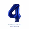 palloncino in alluminio numero 4 blu scuro da 40 pollici per decorazione festa di compleanno - 40 Pollici Numero 4
