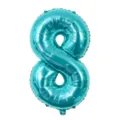 32 inch number 8 foil balloon cyan metallic helium balloon for birthday party wedding decoration - Number 8