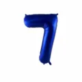 40 Inch Blue Number 7 Foil Balloon Birthday Party Decoration Giant Mylar Balloon - 40 Inch Number 7