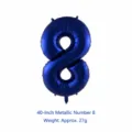 40 Inch Dark Blue Number 8 Foil Balloon Birthday Party Decoration Supplies Mylar - 40 Inch Number 8