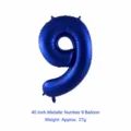 40 Inch Midnight Blue Number Foil Balloon Birthday Party Celebration Decoration Supplies - 40 Inch Number 9