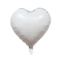 18 inch white heart foil balloon for wedding party decoration, romantic helium balloon setup. - Heart / 18 Inch / White