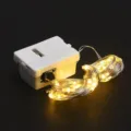 Catena luminosa a LED a batteria bianco caldo filo di rame decorazione festa - Catena Luminosa Giallo Caldo 3M 2 Pezzi