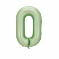 palloncino in alluminio numero 0 verde oliva 32 pollici decorazione festa compleanno - Numero 0 (Con Imballaggio Individuale) / 32 Pollici / Verde oliva