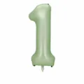 Palloncino Foil Numero 1 Verde Oliva 32 Pollici per Decorazione Festa Di Compleanno - Numero 1 (Con Imballaggio Individuale) / 32 Pollici / Verde oliva