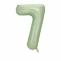 32 inch olive green number 7 foil balloon for birthday party decorations and celebrations. - Number 7 (With Individual Packaging) / 32 Inch / Olive Green