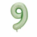 32-inch olive green number 9 foil balloon for birthday party and celebration decor - Number 9 (With Individual Packaging) / 32 Inch / Olive Green