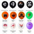 Μπαλόνια λάτεξ Halloween 12 ιντσών τυπωμένα με φάντασμα σκελετό κολοκύθα νυχτερίδα - Προαιρετικά 50 Τεμάχια