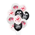 Σετ μπαλονιών Halloween 12 ιντσών λάτεξ τρομακτικό κρανίο μαγικό πάρτι διακόσμηση - 12 Ίντσες Νέο Halloween Ματωμένο Μάτι + Ματωμένο Χέρι + Μαύρο Κρανίο Mix 50 Τεμ/Πακέτο