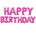 set palloncini alluminio buon compleanno rosa cuore 16 pollici con nastro e cannuccia - Buon Compleanno Stampa Cuore Rosa
