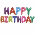 16 inch happy birthday foil balloon set with colorful heart printed party decor supplies. - Mixed Color Heart Print Happy Birthday