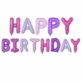 16-inch happy birthday letter foil balloon set in macaron purple, perfect for party decor. - Pantone Color Happy Birthday