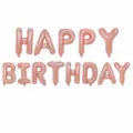 16 inch rose gold happy birthday letter foil balloon set for birthday party decoration supplies - Rose Gold Birthday Party Set