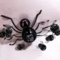 Zwarte spinnen ballon set voor het Halloween feest met een enge skelet decoratie - Zwarte Spin Set
