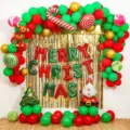 Kit arco palloncini di Natale, palloncini rosso verde oro, decorazione festa MERRY CHRISTMAS - Set Lettere in Alluminio di Natale