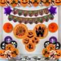 Halloween feest decoratie ballonnen set schedel pompoen griezelig feestelijke artikelen - Halloween Penpunt Vlaggenlijn Set 1
