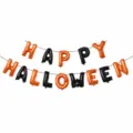 Halloween letter balloons 16 inch black and orange foil balloon banner for party decorations - Black Orange Letter Banner