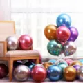 Metallische Latex-Luftballons Mischfarbe, 12 Zoll 2,8g einlagige Hochzeitsfeier Deko. - Mehrfarbig