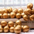 12 Zoll metallisch goldene Latex Ballons für Hochzeit Party Dekoration Szene Anordnung - Gold