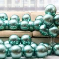 Globos de látex verde metálico de 12 pulgadas para decoración de bodas y fiestas - Verde