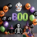 Halloween partikes diakosmiseis mpallonia latex fantasmata foil BOO gia party diakosmisi - Set Μπαλονιών BOO Halloween
