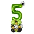 Numero 5 ballon aluminium vert ballon de football fete danniversaire decoration latex - Numéro de Football 5