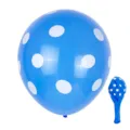 Blue polka dot latex balloon for birthday party, wedding celebration and event decoration. - Polka Dot Balloons / Blue White Polka Dot