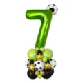 Ballon aluminium chiffre 7 vert citron 40 pouces avec ballons football deco fete - Numéro de Football 7
