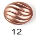 Rose goud magnetische knop variant 12, geribbelde koepel sjaal en hijab magneet accessoire. - 12# Mat Donker Koffie