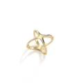Anello per sciarpa in metallo dorato crociato minimalista clip per scialle elegante accessorio - 2# Oro