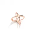 Anello fibbia per foulard a forma di X in oro rosa minimalista elegante accessorio per scialle - Stile 2 Oro Rosa