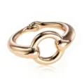 Anello per sciarpa in metallo dorato da donna, elegante design con anelli intrecciati. - 4# Oro