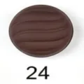 Stijlvolle donkerbruine ovale magnetische hoofddoek sjaal clip met golvend patroon variant 24 - 24#