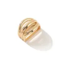 Anello fibbia per foulard in seta dorata multistrato, elegante supporto per sciarpa metallo - 7# Oro