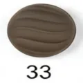 Bruine ovale magnetische hijab speld met golvende textuur, sterke sjaal clip accessoire. - Code 33