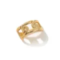 Anello per foulard in metallo dorato, elegante fibbia per scialle versatile e chic. - 9# Oro