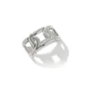 Anello per foulard geometrico in metallo argentato fibbia elegante accessorio donna variante - 9# Argento